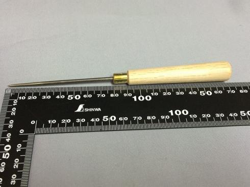 千枚通し(目打ち、丸錐)白柄　80mm　ROUND AWL